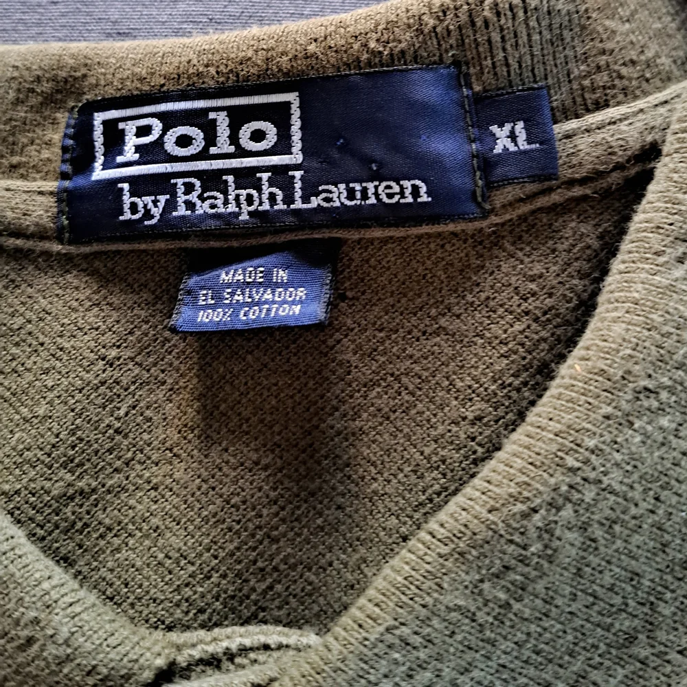 Polo by Ralph Lauren Olive Green Long Sleeve Cotton Polo Shirt Men's XL